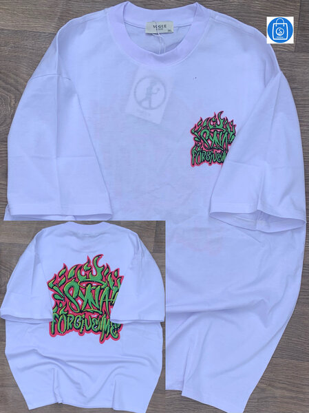 T-shirt blanc imprimé graphique