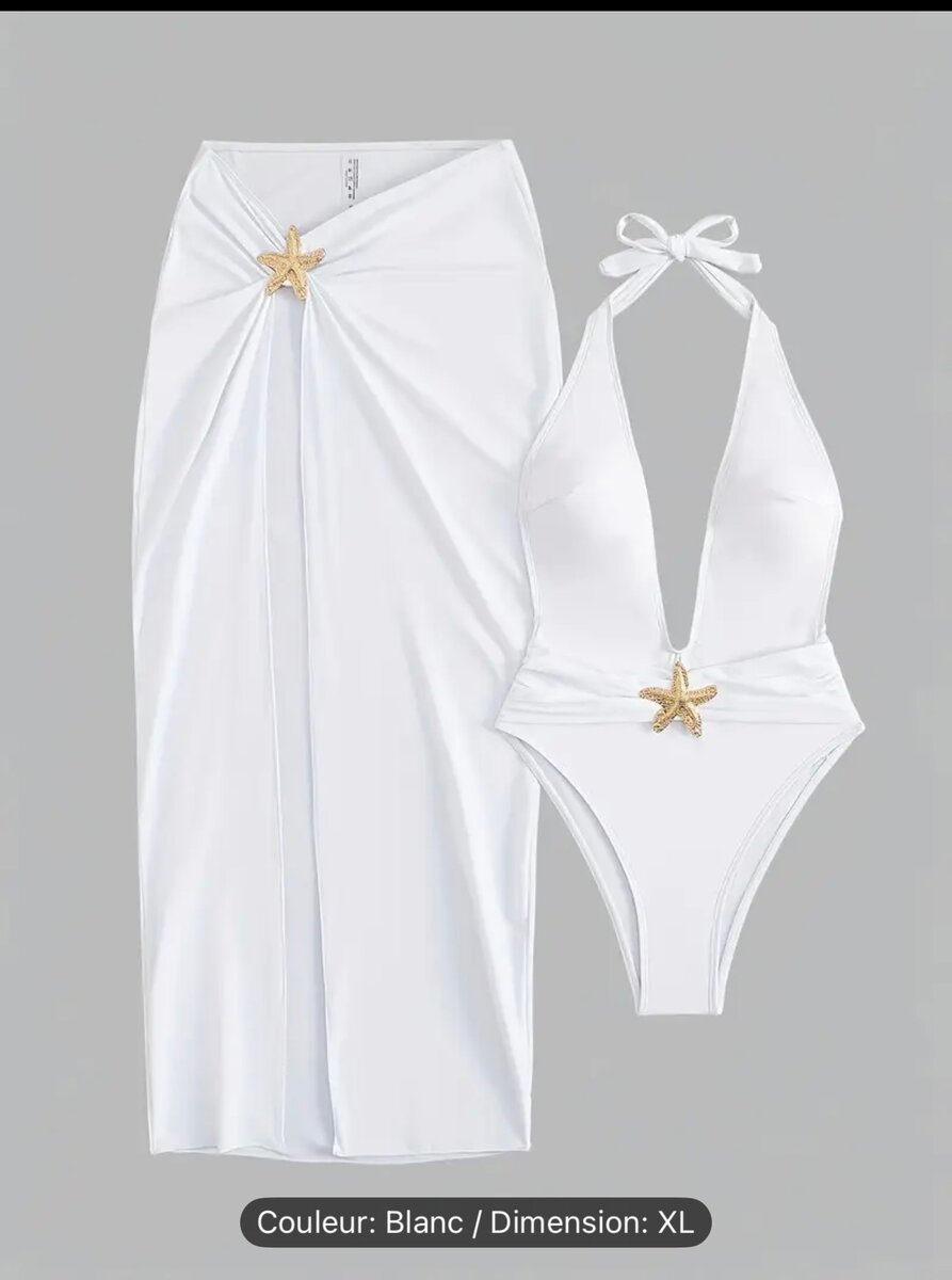 Maillot de bain et paréo étoile de mer
