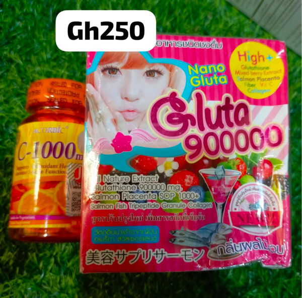 Gluta 900000mg+Vitamin C 1000mg set