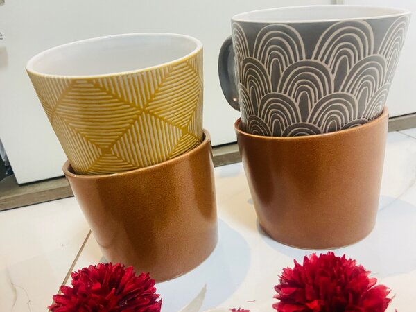 Beautifully designed ceramic tea mugs