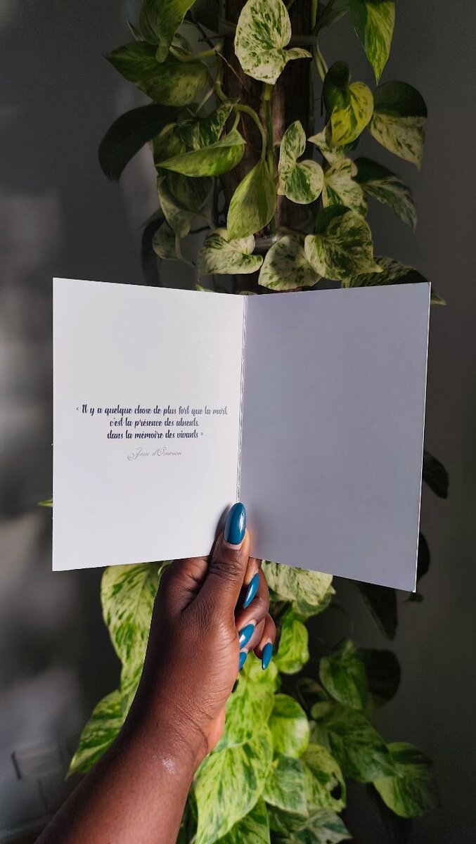 Carte de condoléances élégante