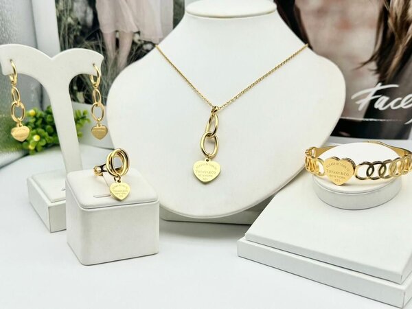 Parure Bijoux Dor Plaque