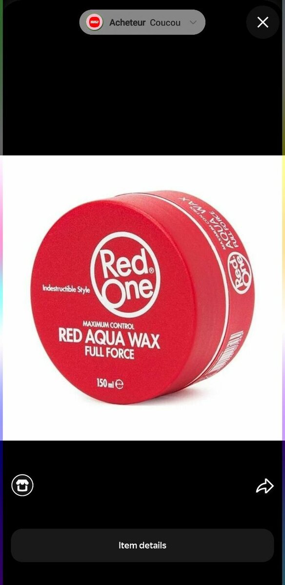 Red Aqua Hair Wax Full Force