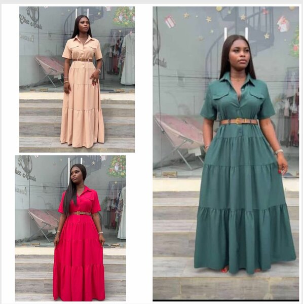 Robe Maxi Ceinturée Élégante