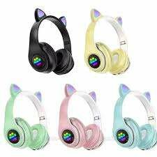 Casque Bluetooth oreilles chat