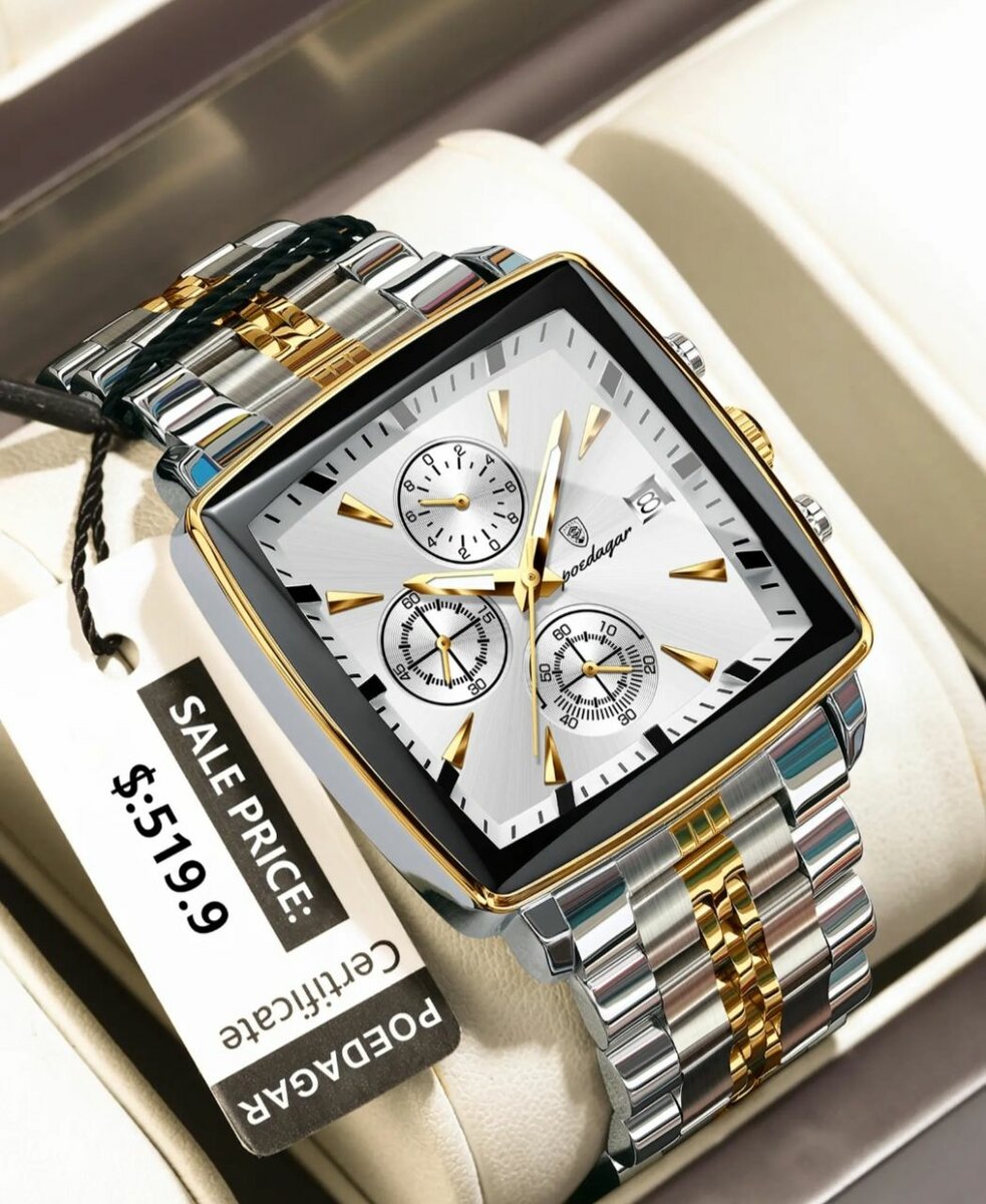 Montre homme carrée luxe