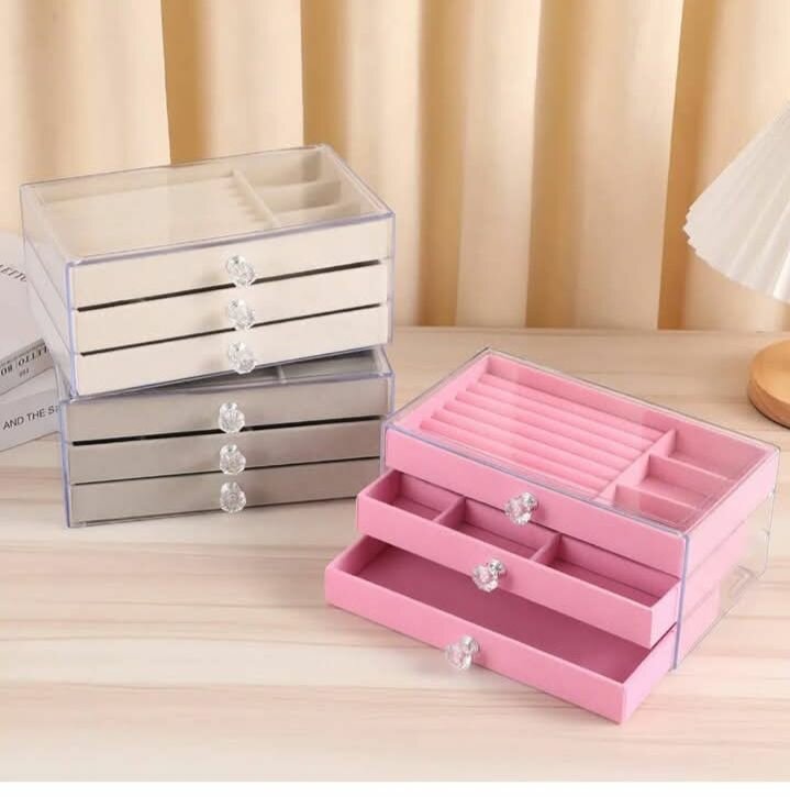 Boîte à bijoux élégante 3 tiroirs