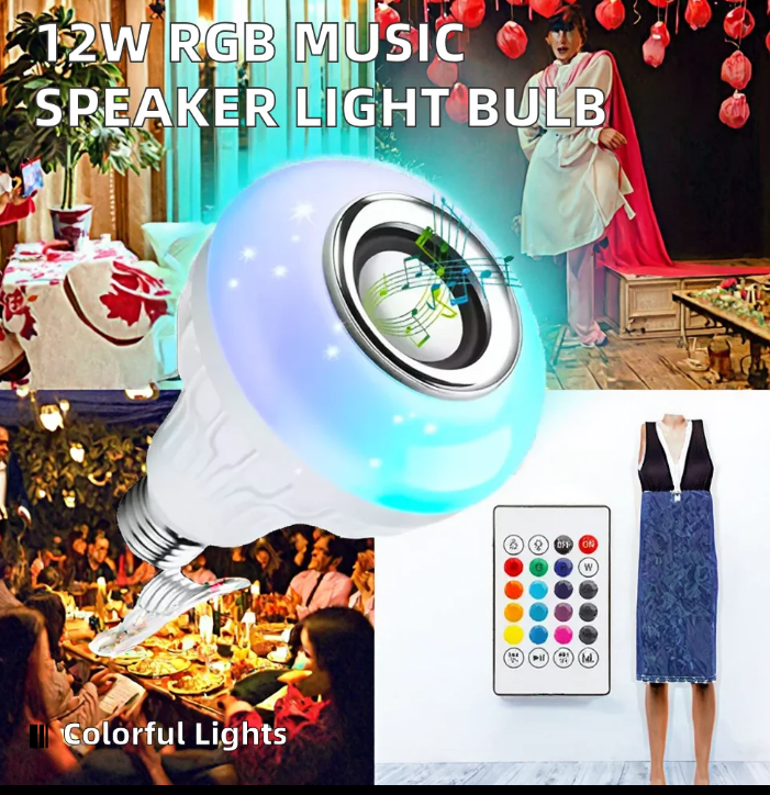 Ampoule LED RGB avec Haut-Parleur