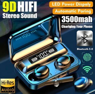 M10 TWS Bluetooth Headphones 3500mAh Charging Box Wireless Earphones With Microphone 9D Stereo Sports Waterproof Earbuds Headset & Gaming Mode