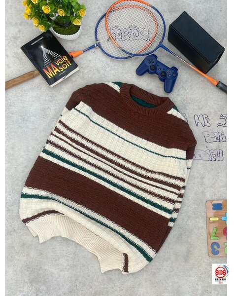 Pull à rayures en laine