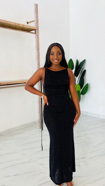 Polyester low back dress