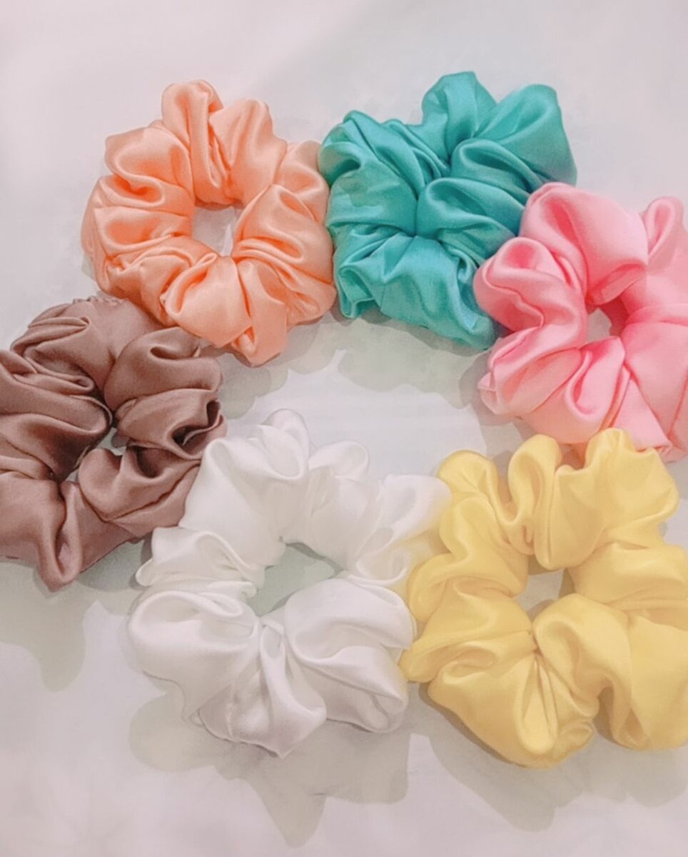 Silk Scrunchies  (Pack of 10)