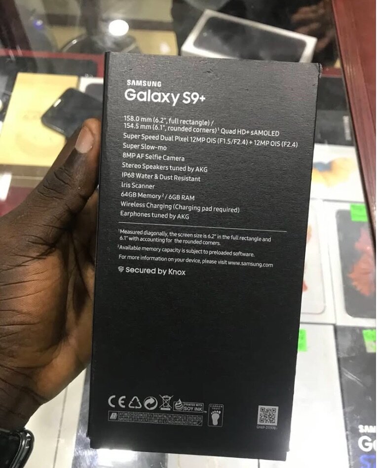 Samsung S9+ 64gig 64gig Dual sim and one sim