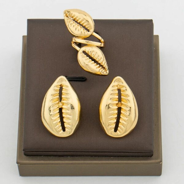 Boucles d'oreilles et bague