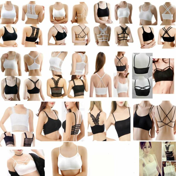 Women Padded Inner Top Tube bra Strap Bralette