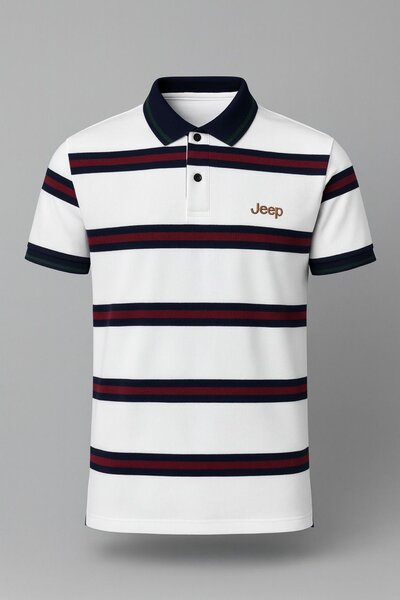 Polo rayé pour homme Jeep