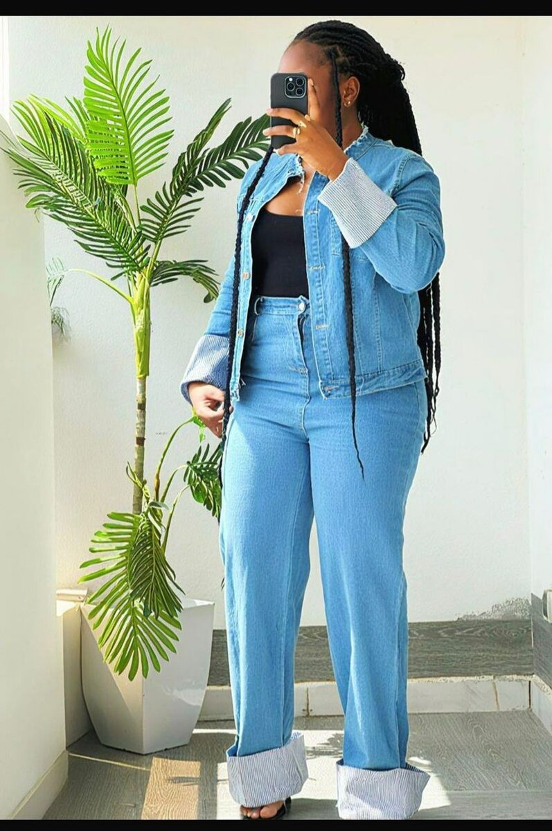 Ensemble denim chic femme