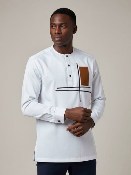 Chemise col mandarin élégante