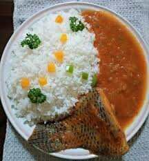 sauce légumes poisson avec riz