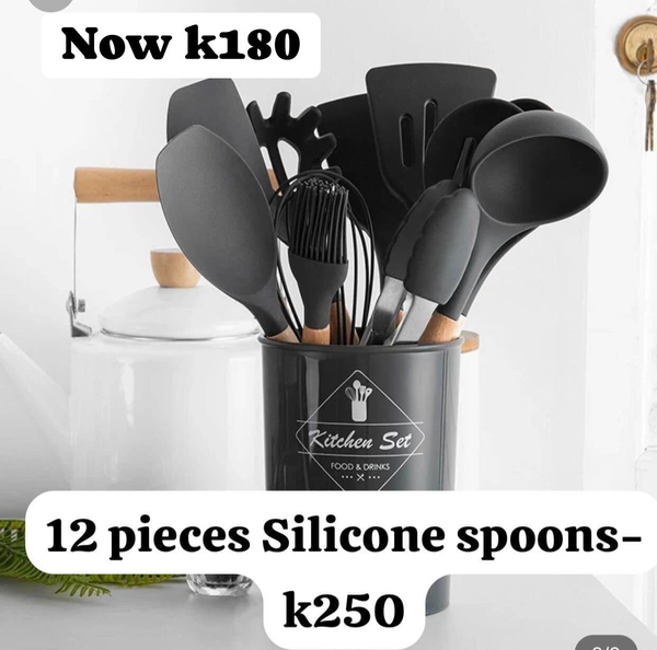 12 pieces Silicone spoons