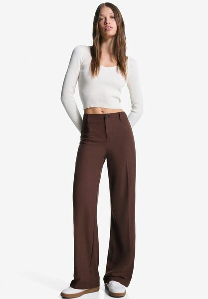 Pantalon friperie marron femme