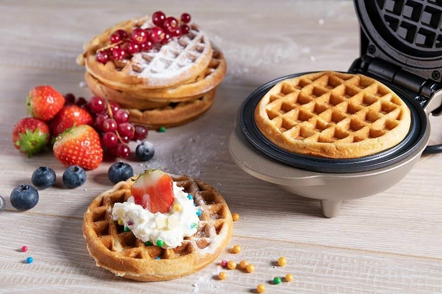 Mini Waffle Maker for Classic Waffles, Small Waffle