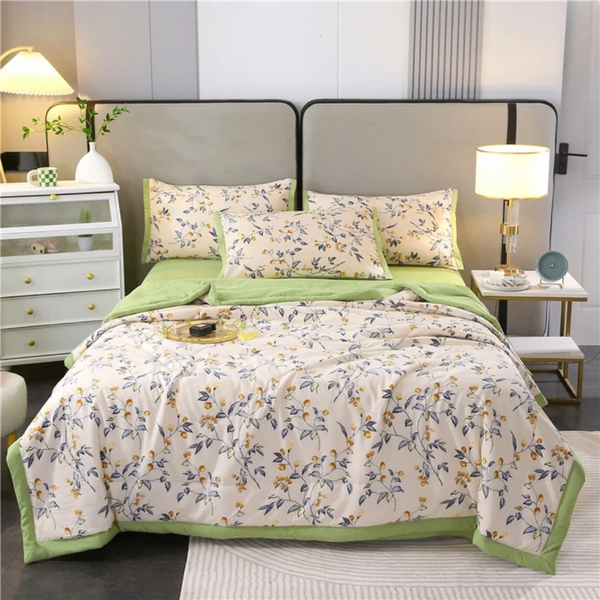 Parure de lit en coton fleuri