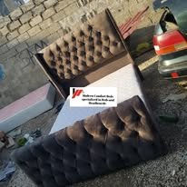 custom made bed with a high base