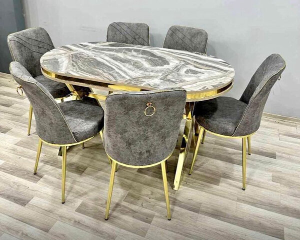 Table à manger ovale luxe