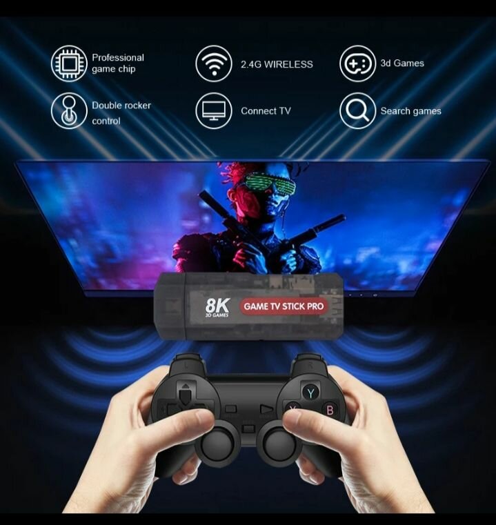 Clé TV de Jeu 8K 3D