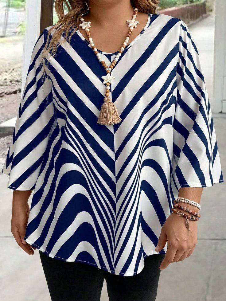 Tunique élégante à motifs