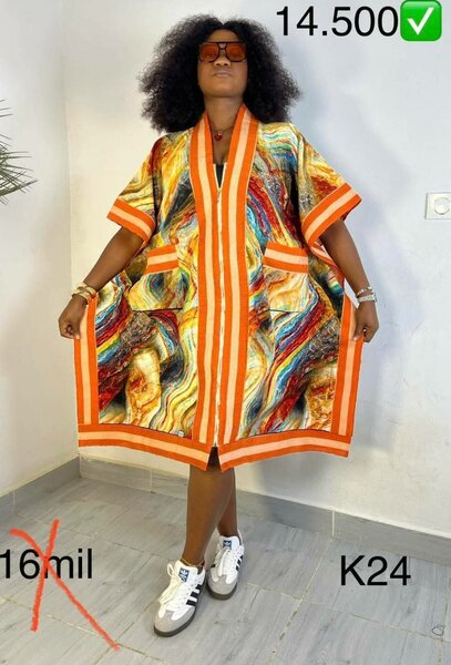 Robe Caftan Colorée Femme