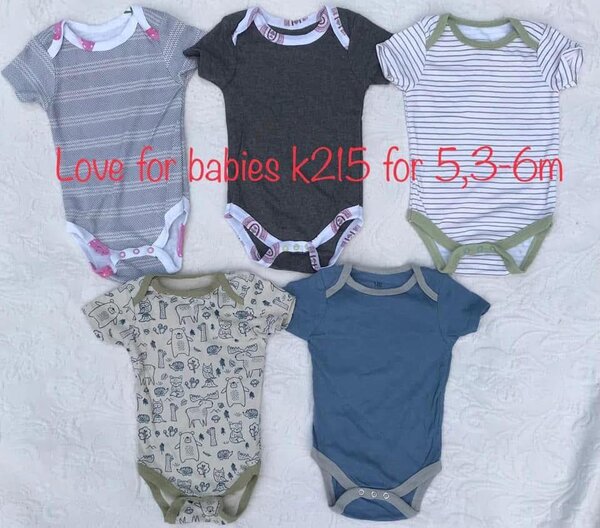 Set of 5 bodysuits, multicolor 5, 3-6m