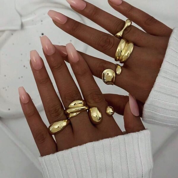 Bague en acier inoxydableshein