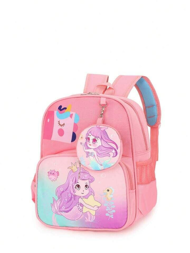 Sac à dos enfant sirène rose
