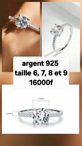 Bague argent 925 zircon