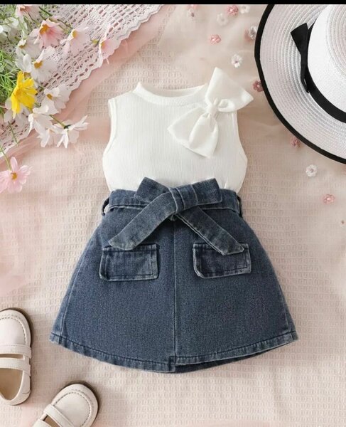 Robe bébé élégante denim