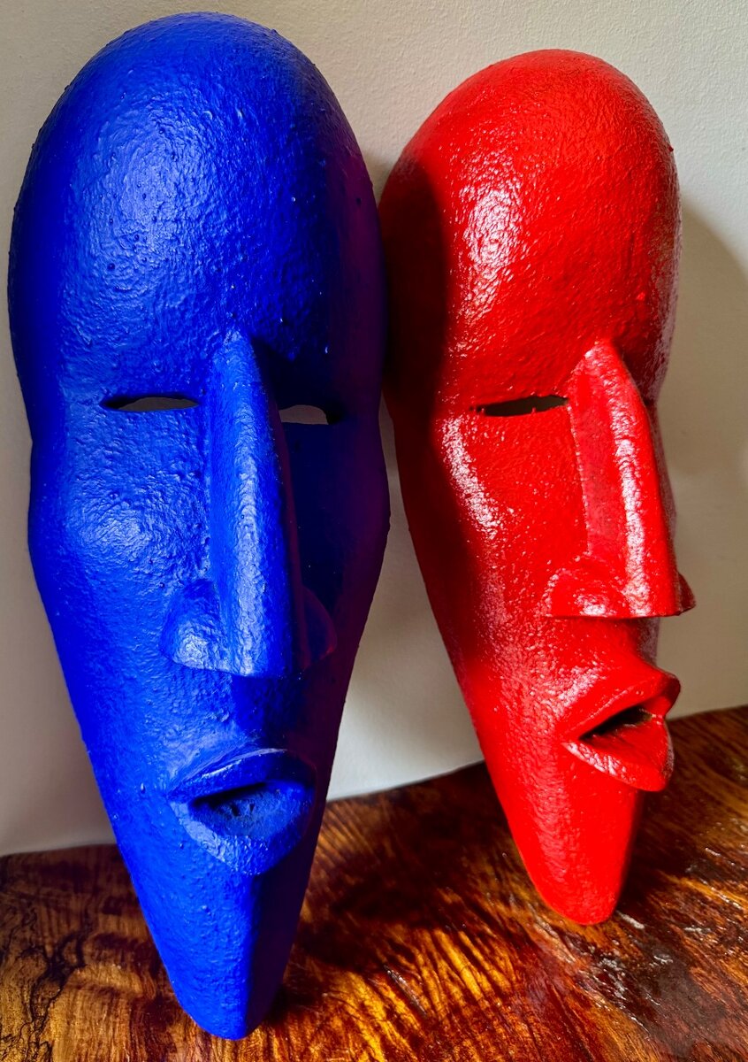 Colorful African Masks Set