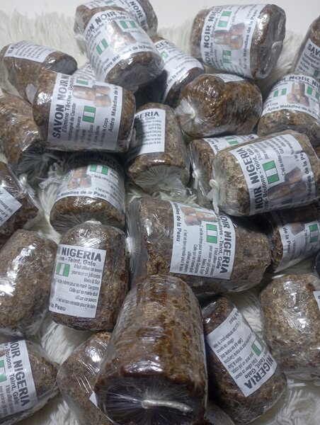 Lot de 6 savon noir du Nigéria