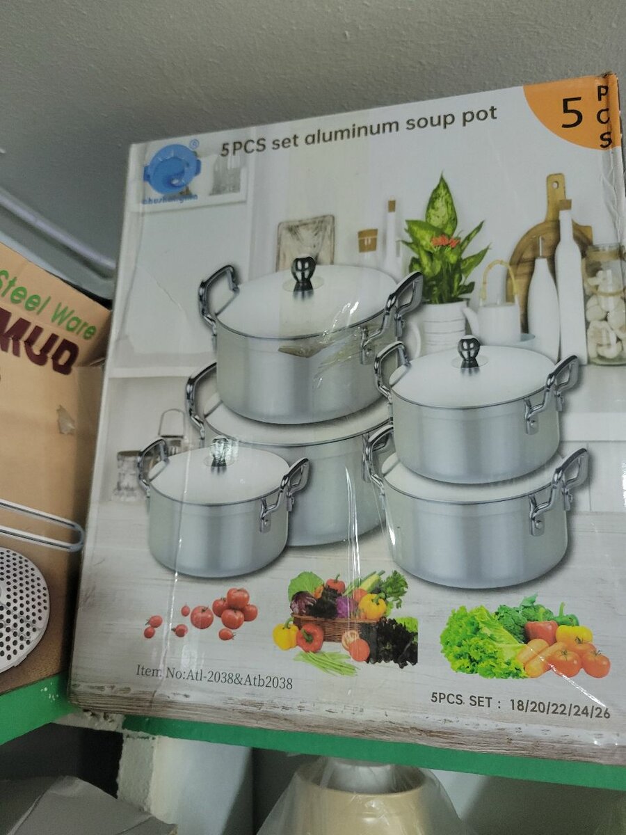 Set de casseroles en aluminium 5 pièces