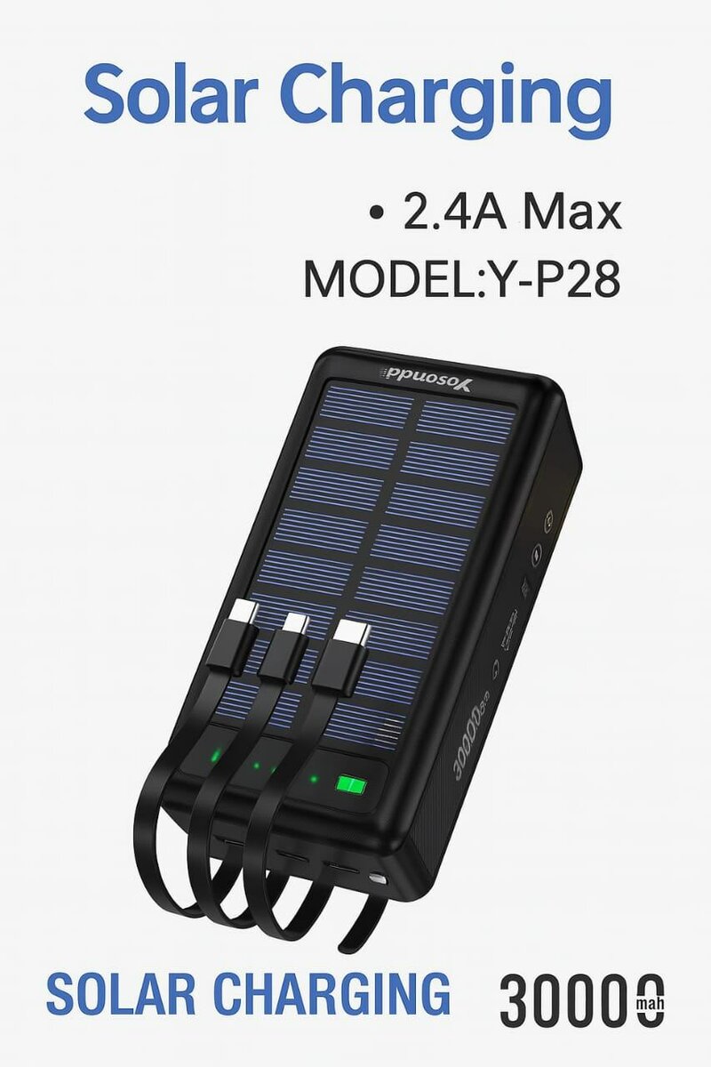 Powerbank Solaire 30000mAh