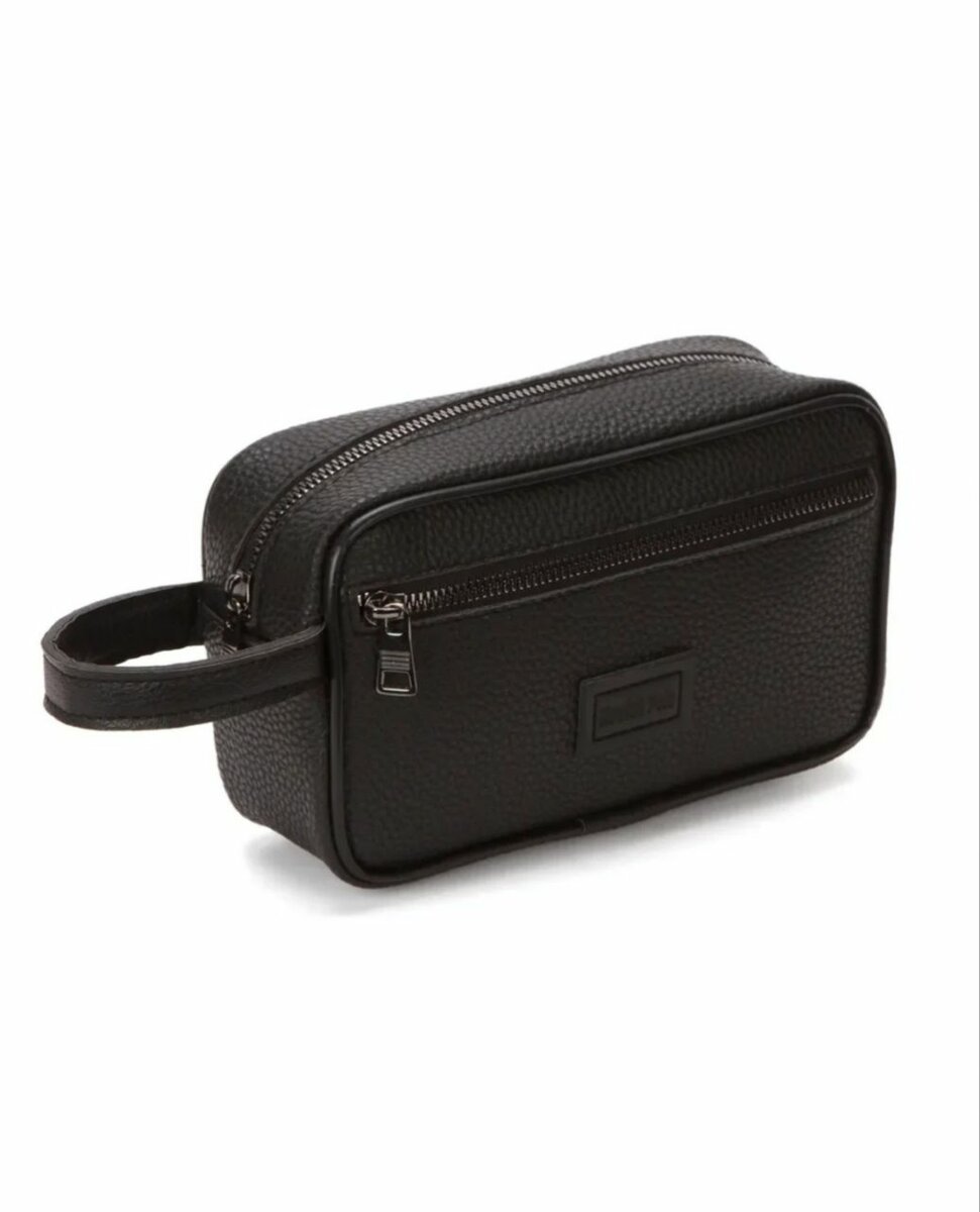 Leather Wristlet Clutch Bag