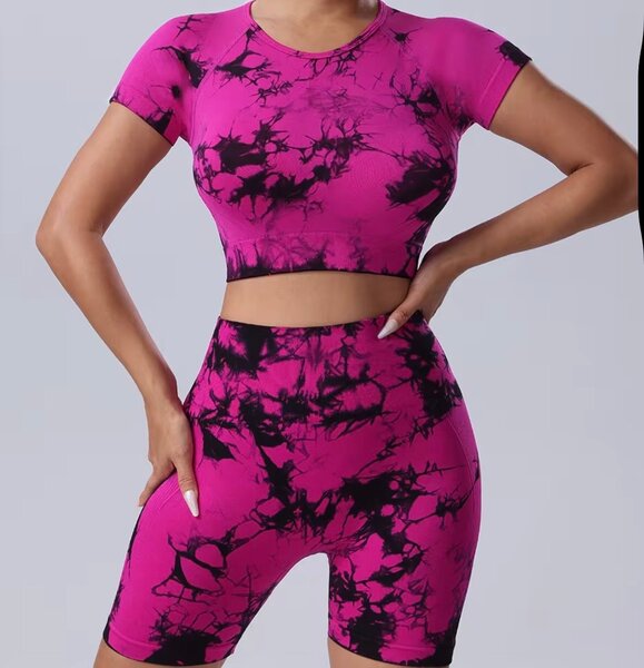Ensemble sport tie-dye femme