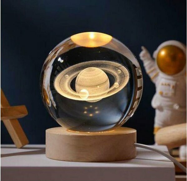 Lampe LED Saturne design déco 3D
