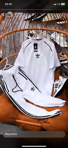 Ensemble de sport blanc Adidas