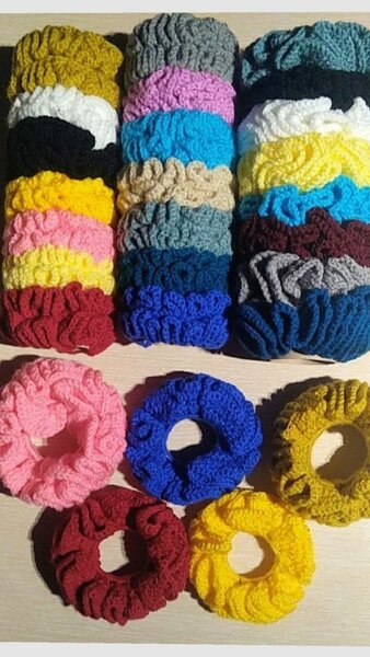 2 Chouchous en laine colorés