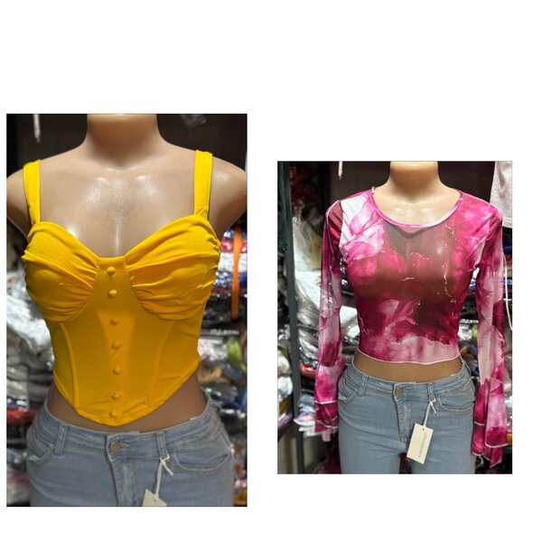 Top court à découpes élégantes