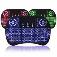 Mini Wireless Keyboard RF-500 Keyboard For Smart TV with Mouse Touchpad and 3 Color Backlit Compatible with Android TV Box, IPTV, HTPC, Smart TV, PC,etc.