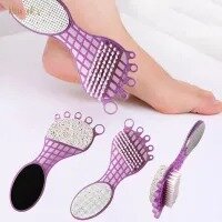 4 In 1 Foot File With Pedicure And Manicure Brush Multi Use Pedicure Paddle Brush(Cleanse, Scrub, File And Buff) Pedicure Tool Pedicure Brush For Feet Foot Scrubber (1 piece)
