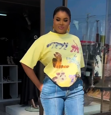 Women's Yellow Printed T-shirt